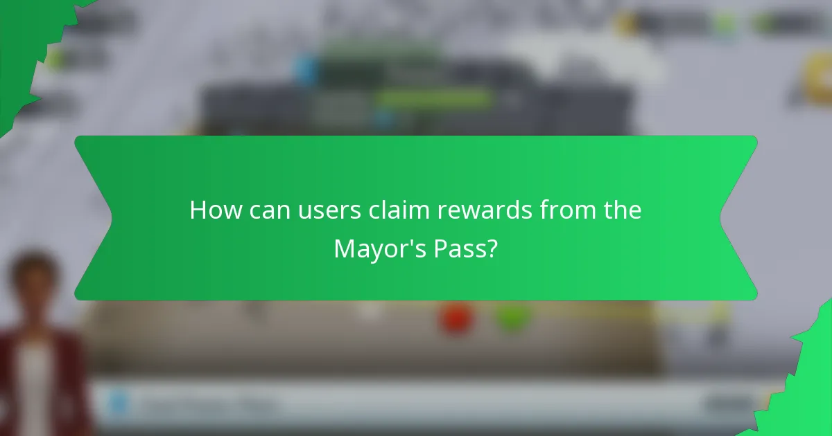 How can users claim rewards from the Mayor's Pass?