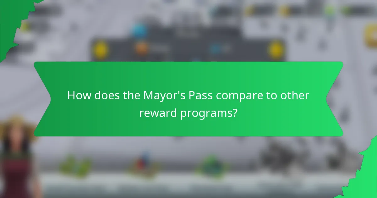 How does the Mayor's Pass compare to other reward programs?