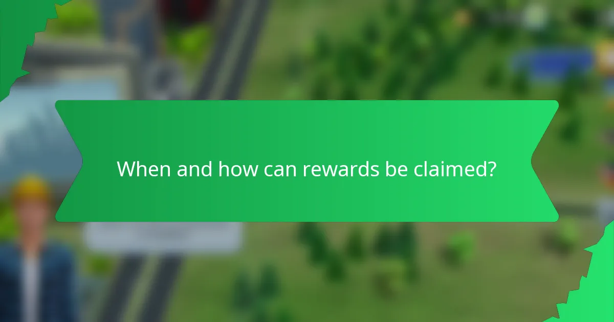 When and how can rewards be claimed?